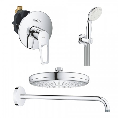 Душова система Grohe BauLoop New прихованого монтажу, хром (UA2908100A)