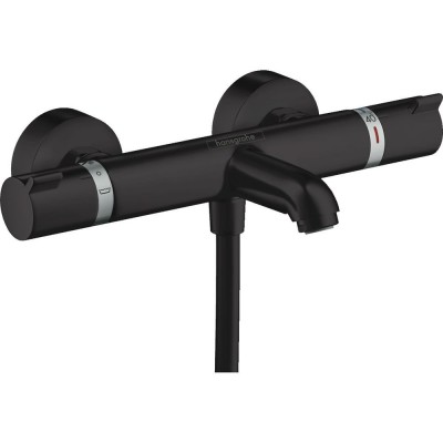 Змішувач термостатичний для ванни Hansgrohe Ecostat Comfort, чорний матовий (13114670)