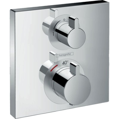 Змішувач термостатичний для душу Hansgrohe Ecostat Square, хром (15714000)