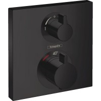 Змішувач термостатичний для душу Hansgrohe Ecostat Square, чорний матовий (15714670)