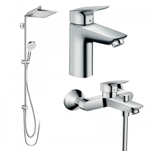 Набір змішувачів для ванни Hansgrohe EcoSmart Logis 100/Crometta Reno, хром (20200002)