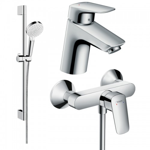 Набір змішувачів для душу Hansgrohe EcoSmart Logis 70, хром (20200006)