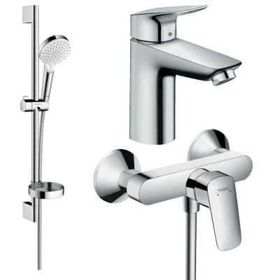 Набір змішувачів для душу Hansgrohe EcoSmart Logis 100, хром (20200007)