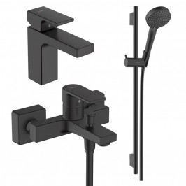 Набір змішувачів Hansgrohe EcoSmart для ванни Vernis Shape MB 100 (71561670+71450670+26423670), чорний матовий (20230003)