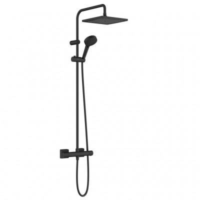 Душова система Hansgrohe Vernis Shape Showerpipe 240 1jet з термостатом, чорний матовий (26427670)
