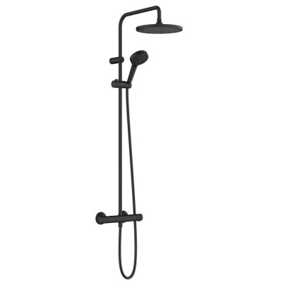 Душова система Hansgrohe Vernis Blend Showerpipe 240 1jet EcoSmart з термостатом, чорний матовий (26428670)