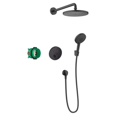 Душова система Hansgrohe Raindance S 240 1jet ShowerSelect S 8 в1, чорний матовий (27959670)