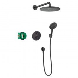 Душова система Hansgrohe Croma S 280 1jet Ecostat S 8 в 1, чорний матовий (27961670)