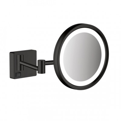 Дзеркало косметичне Hansgrohe AddStoris з підсвічуванням Led, чорний матовий (41790670)