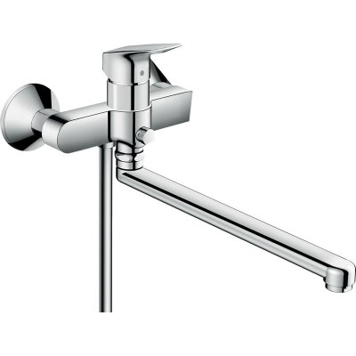 Змішувач для ванни Hansgrohe Logis з довгим зливом, хром (71402000)