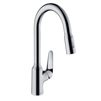 Змішувач для кухні Hansgrohe Focus M42-H220 2jet з висувним виливом, хром (71800000)