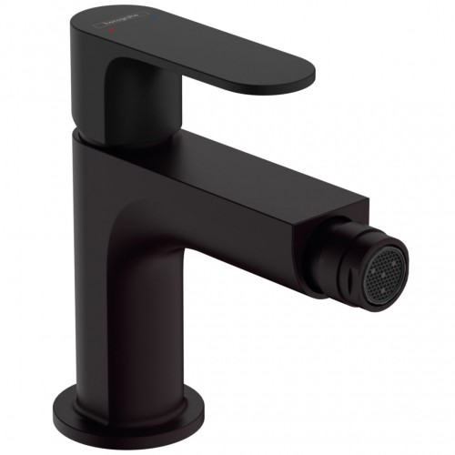 Смеситель для биде Hansgrohe Rebris S с донным клапаном pop-up, черный матовый (72210670)