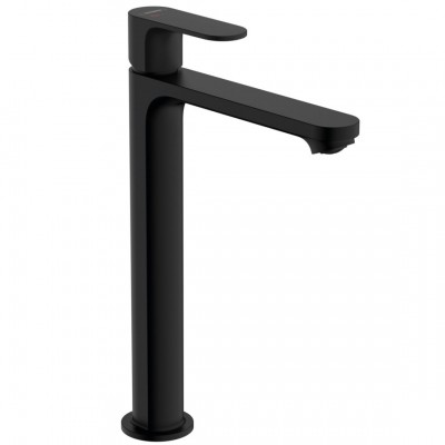 Змішувач для умивальника Hansgrohe Rebris S 240 CoolStart із донним клапаном pop-up, чорний матовий (72580670)