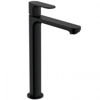 Змішувач для умивальника Hansgrohe Rebris S 240 CoolStart EcoSmart+ з донним клапаном, чорний матовий (72590670)