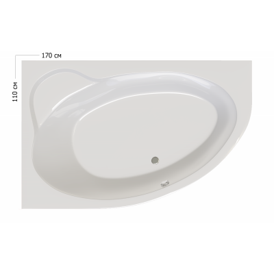 Ванна акрилова Ravak Asymmetric II L 170x110 см, білий (C921000000)
