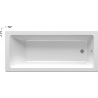 Ванна акрилова Ravak 10° Slim 170x75 см, білий (CA71300000)