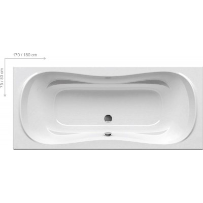 Ванна акрилова Ravak Campanula II 180x80 см, білий (CB21000000)