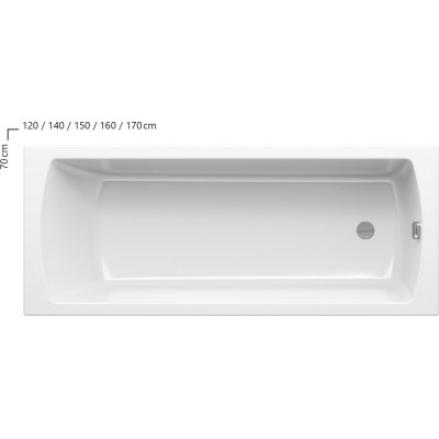 Ванна акрилова Ravak Classic II 170x70 см, білий (CC51000000)  