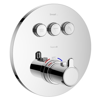 Смеситель для душа Imprese Smart Click термостатический, хром (ZMK101901233)