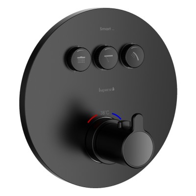 Смеситель для душа Imprese Smart Click термостатический, черный матовый (ZMK101901234)