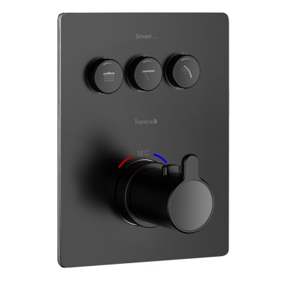 Смеситель для душа Imprese Smart Click термостатический, черный матовый (ZMK101901236)