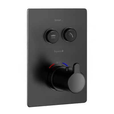 Смеситель для душа Imprese Smart Click термостатический, черный матовый (ZMK101901240)