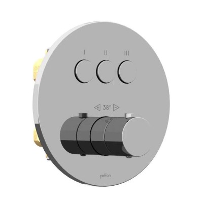 Термостат для душу Paffoni Compact box прихованого монтажу, на 3 споживача, хром (CPT019CR)