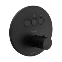 Термостат для душу Paffoni Compact box прихованого монтажу, на 3 споживача, чорний матовий (CPT019NO)