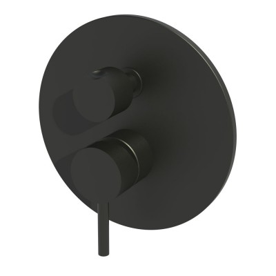 Смеситель для душа Paffoni Light скрытого монтажа, на 3 потребителя, черный матовый (LIG019NO)