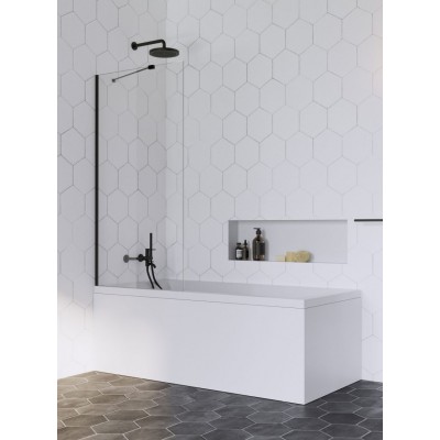 Шторка на ванну Radaway Idea Black PNJ 800x1500 мм, чорний/прозоре (10001080-54-01)