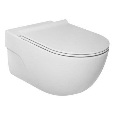 Унітаз підвісний Roca Meridian-N Rimless з кришкою, білий (A34H240000)