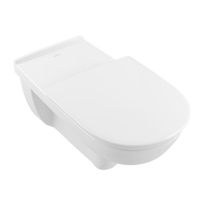 Унітаз підвісний з кришкою Villeroy & Boch O.Novo, для людей з обмеженими можливостями, білий (4601R001+9M67S1T1)