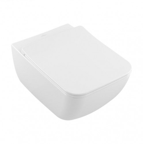 Унітаз підвісний Villeroy&Boch VERITY LINE з кришкою SlimSeat, білий (4615RL01)