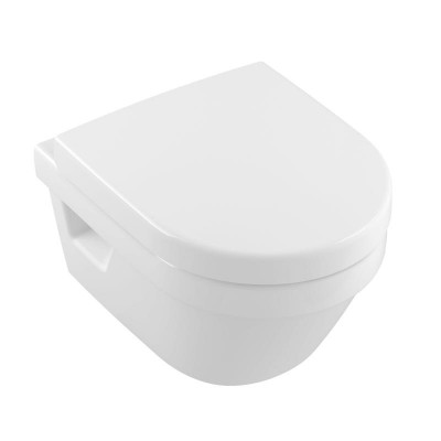 Унітаз підвісний Villeroy & Boch Omnia Architectura Directflush укорочений з кришкою, білий (4687R001+9M66S201)
