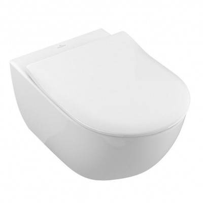 Унітаз підвісний Villeroy&Boch VERITY DESIGN 2.0 з кришкою SlimSeat, білий (5C98HR01)