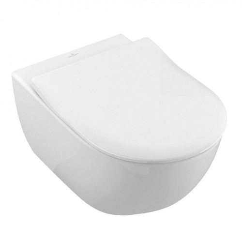 Унітаз підвісний Villeroy&Boch VERITY DESIGN 2.0 з кришкою SlimSeat, білий (5C98HR01)