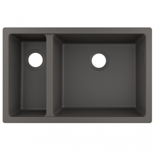 Мойка кухонная Hansgrohe S51 S510-U635 встраиваемая 180/450, графит (43433290)