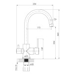 Смеситель для кухни Imprese Daicy-U с подключением питьевой воды, хром (55009-U)