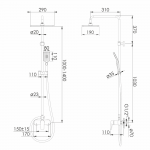 Душевая система Imprese Modus, хром (f03008201SS)