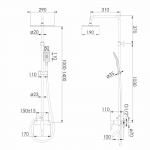 Душевая система Imprese Modus, черный матовый (f03008210SB)