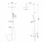 Душевая система Imprese Modus, черный матовый (f03008210SW)