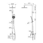 Душова система Imprese Bila Desne, хром (T-15263SR)
