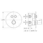 Смеситель для душа Imprese Smart Click термостатический, хром (ZMK101901237)