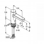 Смеситель для умывальника Kludi Zenta сенсорный от сети 230V, хром (3820505)