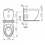 Унитаз напольный Laufen Alessi One, без крышки, белый (H8219714000001)