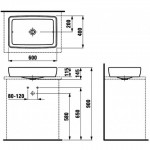 Умивальник на стільницю Laufen Pro 60x40 см, білий (H8169520001121)