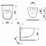 Комплект инсталляции с подвесным унитазом Laufen Pro Rimless с крышкой (H8619570000001+458.126.00.1)