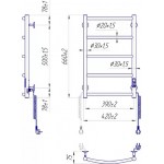 Полотенцесушитель электрический Mario Классик-I 650х430 TR K таймер-регулятор, хром (2.3.0113.10.P)