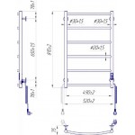 Полотенцесушитель электрический Mario Классик-I 800х530 TR K таймер-регулятор, хром (2.3.0115.10.P)