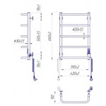 Полотенцесушитель электрический Mario Стандарт-I 650х430 TR K таймер-регулятор, хром (2.3.0213.10.P)